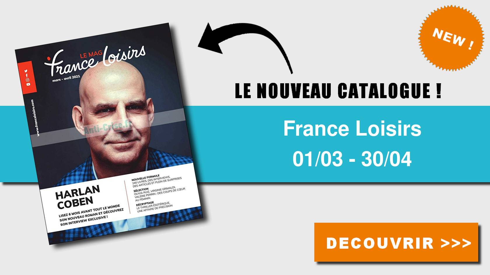 Anti Crise Fr Catalogue France Loisirs Du 01 Mars Au 30 Avril 21france Loisirs Le Nouveau Catalogue Du 01 Mars Au 30 Avril 21 Est Disponible Decouvrez Les Bons Plans Du Dernier Catalogue