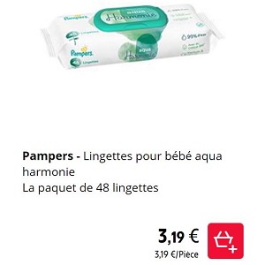 Pampers Aqua Harmonie Lingettes paquet de 48 lingettes