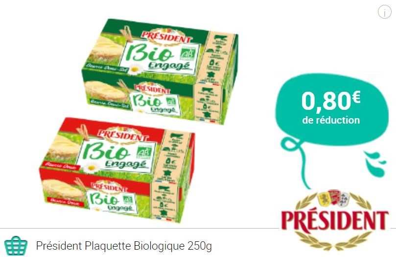 Bon De Réduction Beurre Président à Imprimer