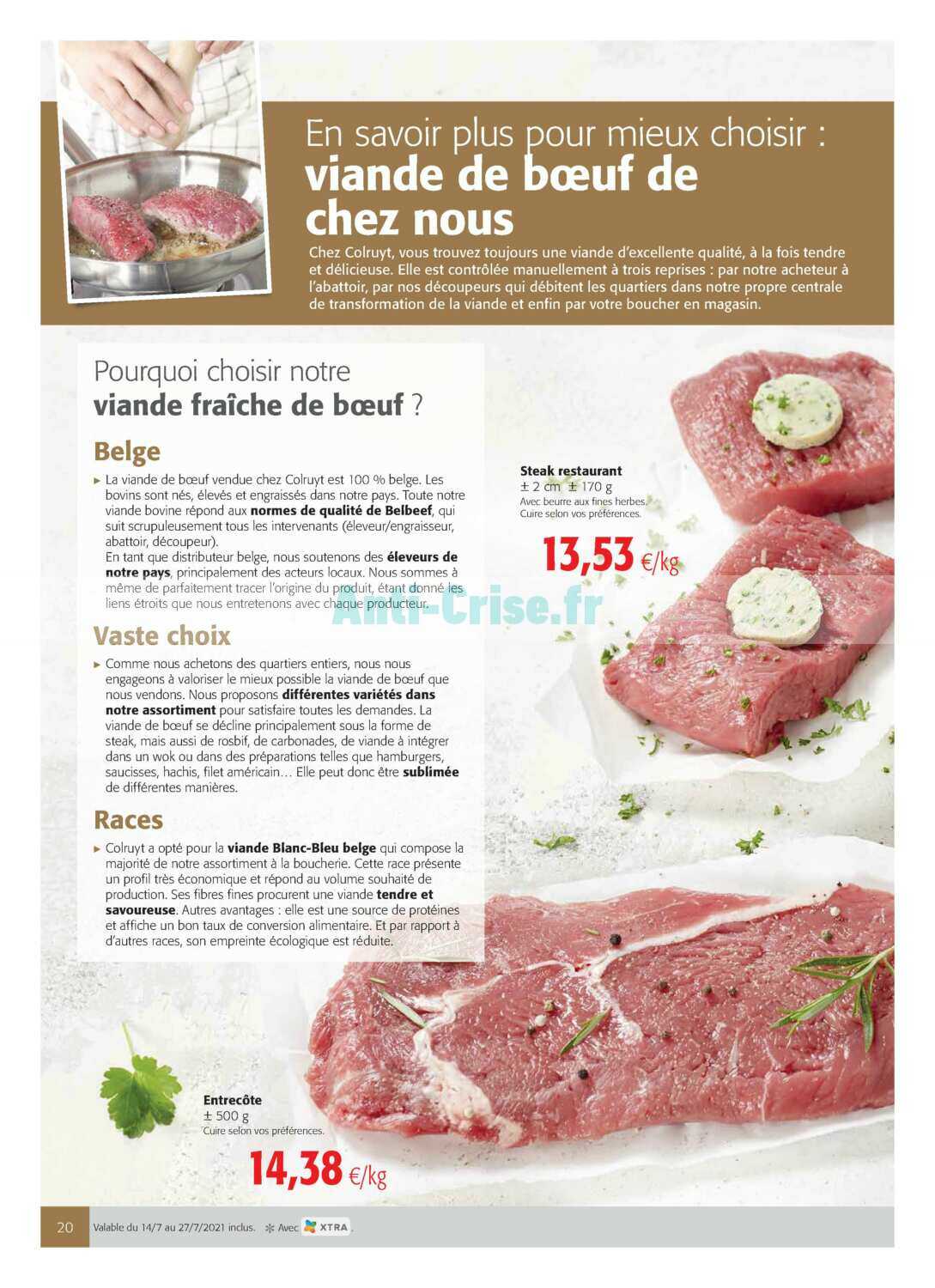 Promo Blanc de bœuf chez Colruyt