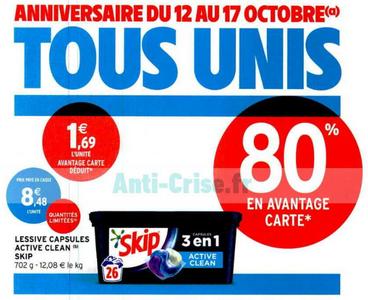 Promo Lessives Active Clean Skip chez Intermarché