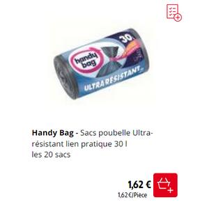 Sacs Poubelle Ultra-résistant 30L Handy Bag chez