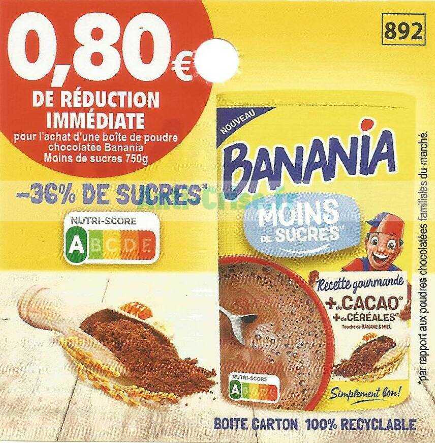 Poudre chocolatée Moins de sucres - Banania