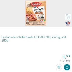 Lardons de volaille fumés Le Gaulois - 150 g