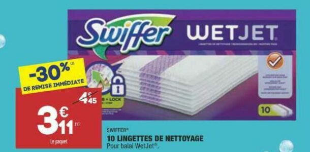 Lingettes Swiffer Wetjet chez Aldi (25/01 – 31/01
