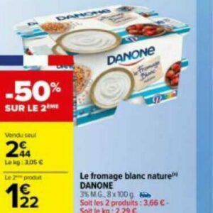 Danone Fromage blanc Nature 3%MG 