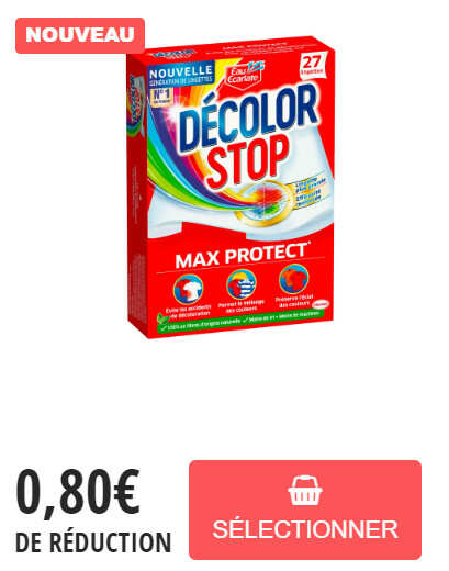 27 lingettes anti-décoloration Max Protect (Décolor stop)