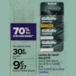 Lames Gillette Mach3 – Paquet de 8, 8 lames