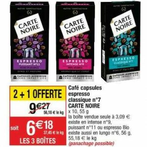 Café capsules Lungo n°6 - Espresso - Carte Noire - 56 g