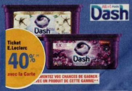 Promo Lessive Capsules Dash chez E.Leclerc