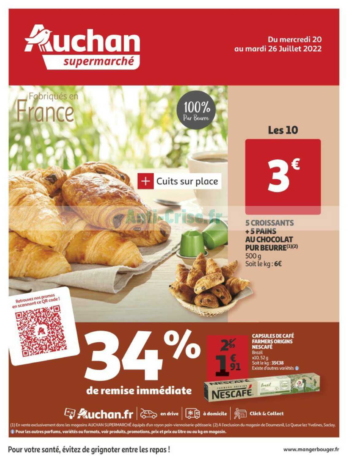 AUCHAN Auchan chocolat capsule x10 -148g pas cher 