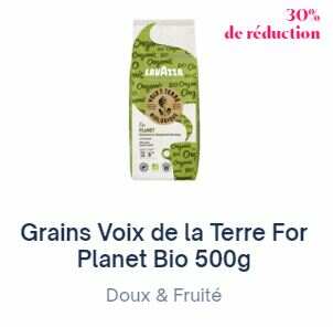 Shopmium - LAVAZZA Café en grains Voix de la Terre For Planet Bio 500g