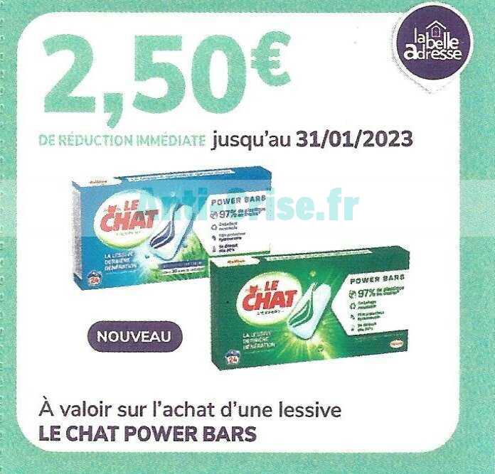 Promo Lessive capsules Trio Bulles LE CHAT chez Carrefour