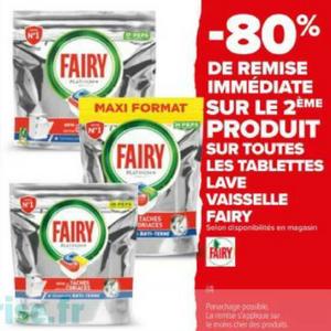 Capsules lave-vaisselle FAIRY chez Carrefour (16