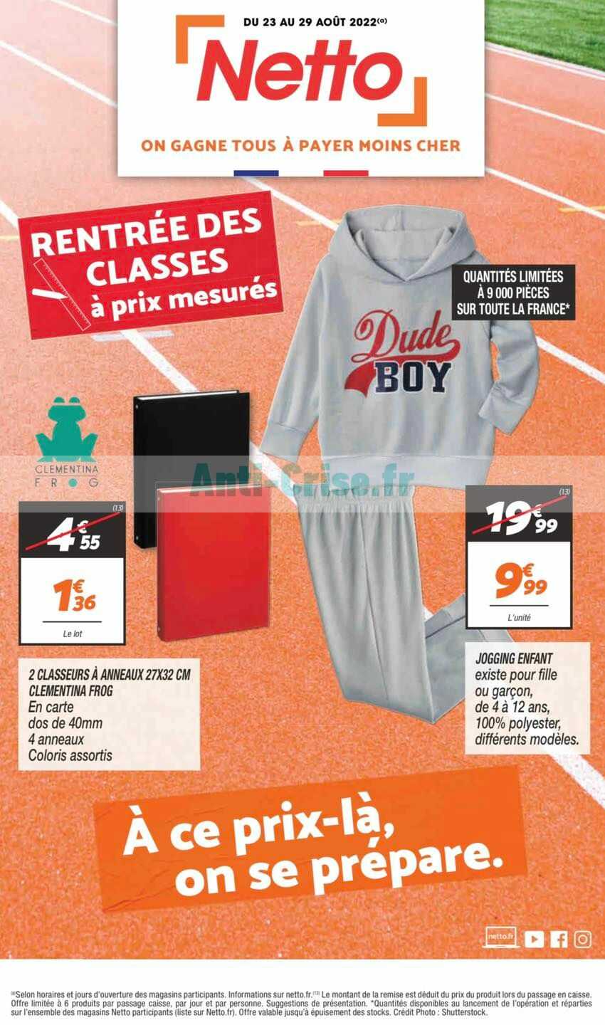 Anti-crise.fr | Catalogue Netto du 23 au 29 août 2022NETTO : le