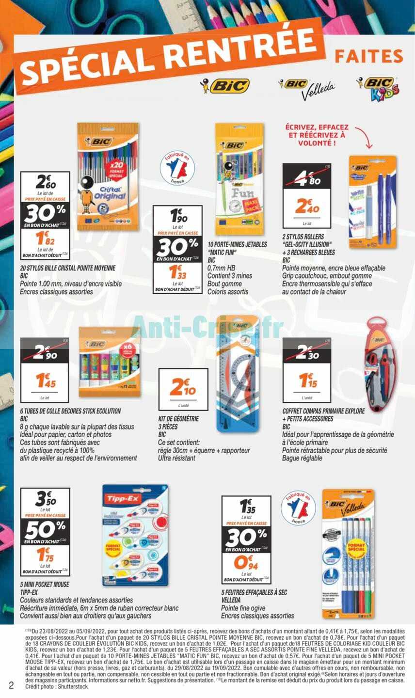 Anti-crise.fr | Catalogue Netto du 23 au 29 août 2022NETTO : le