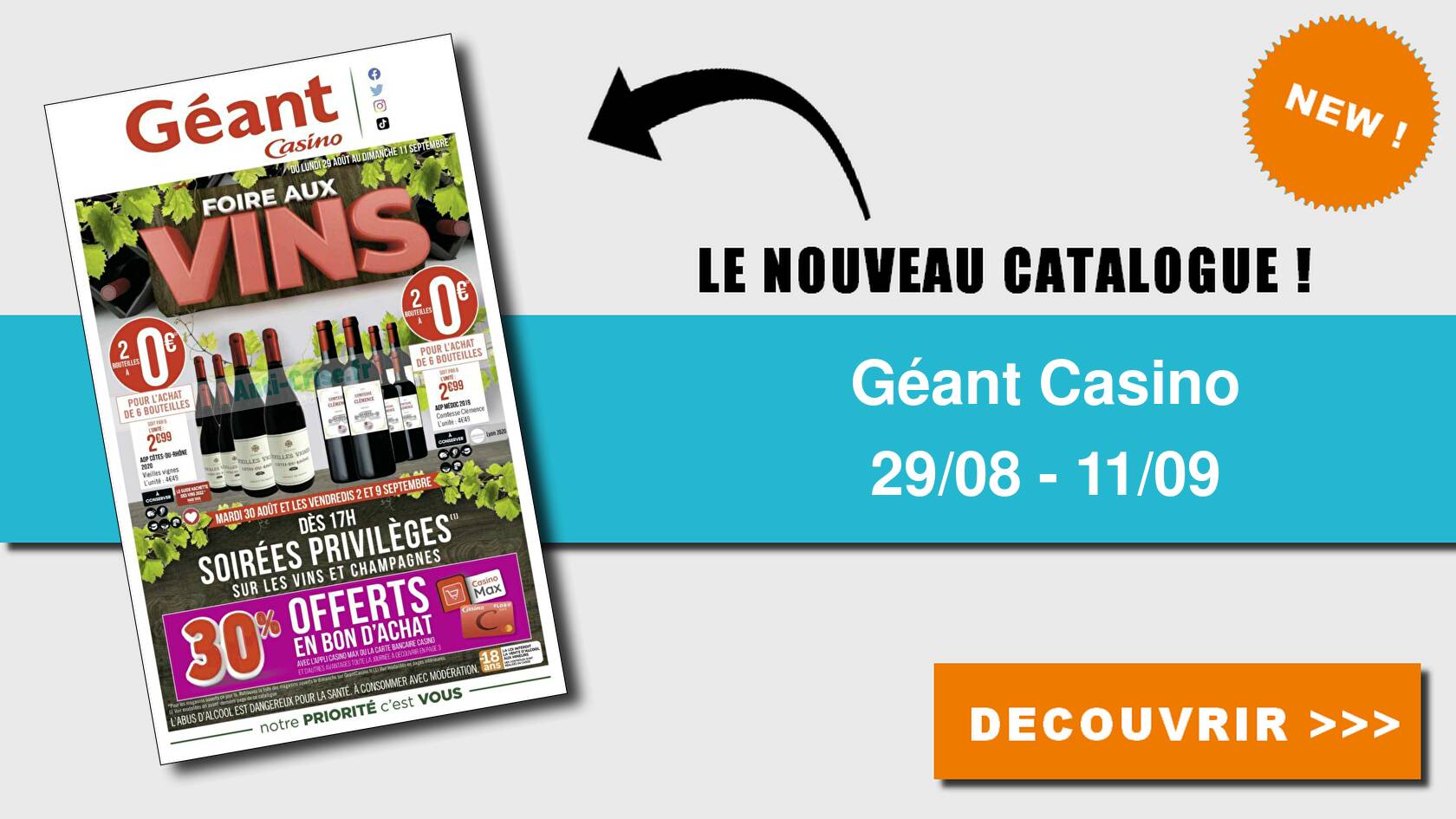 Catalogue Foire Aux Vins Casino 2022 Anti-crise.fr | Catalogue Géant Casino du 29 août au 11 septembre 2022 ( Foire aux Vins)GéANT CASINO : le nouveau catalogue du 29 août au 11  septembre 2022 est disponible! Découvrez les bons plans du dernier catalogue .