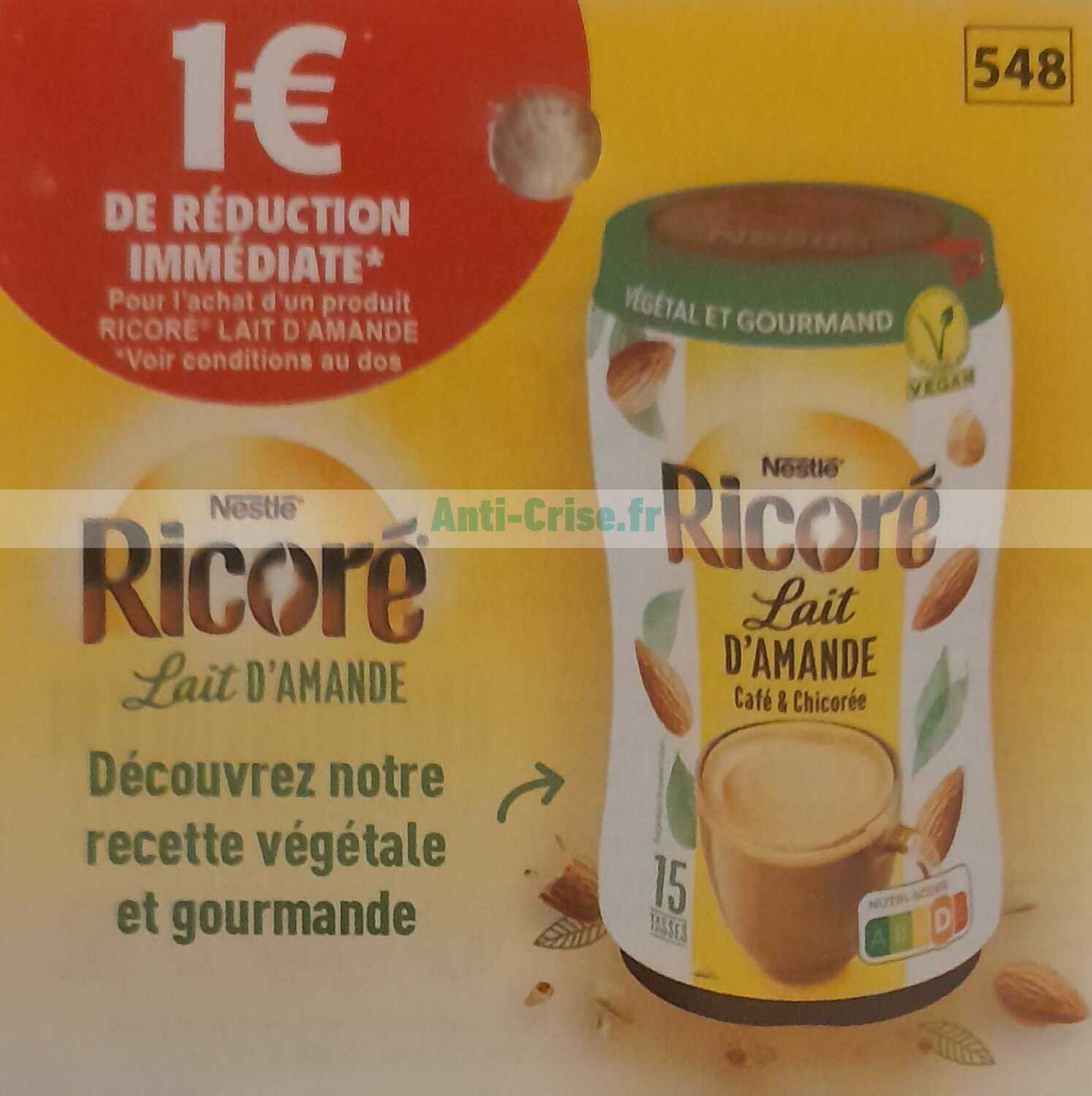 Bons de réduction gratuits RICORÉ® – Au lait 400g à sélectionner