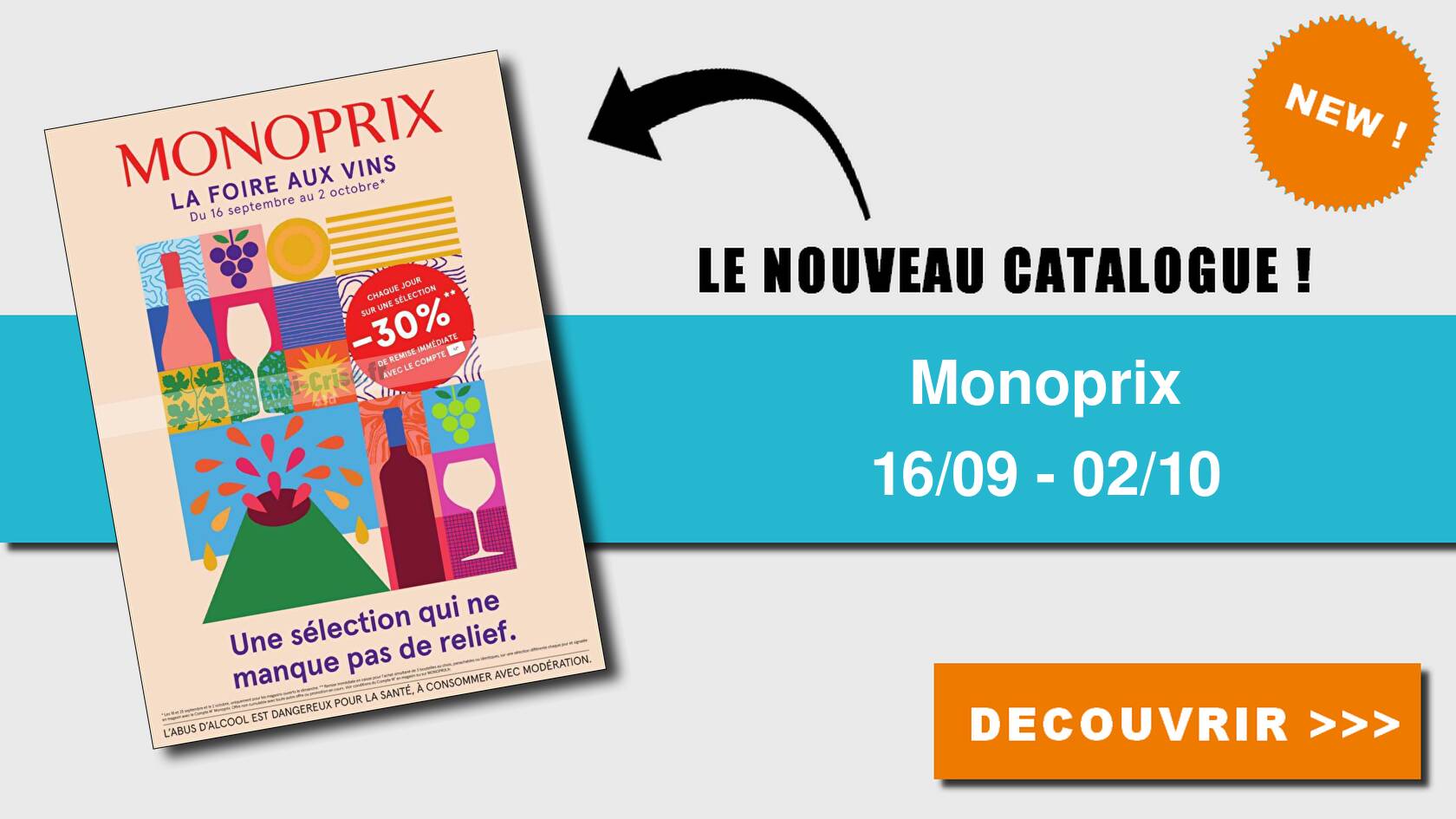 Foire Aux Vins Monoprix Septembre 2022 Anti-crise.fr | Catalogue Monoprix du 16 septembre au 02 octobre 2022 (Foire  aux Vins)MONOPRIX : le nouveau catalogue du 16 septembre au 02 octobre 2022  est disponible! Les nouvelles promos !