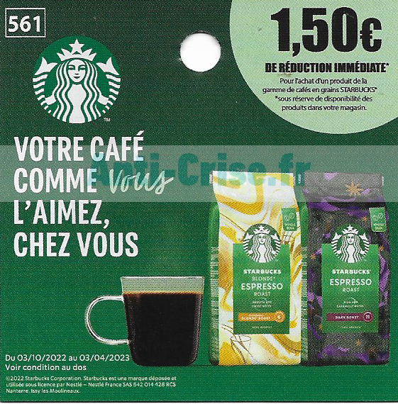 Br 1,50€ Starbucks Café en Grains
