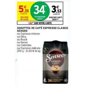 Dosettes de café Senseo Espresso Intense - Paquet de 36 sur