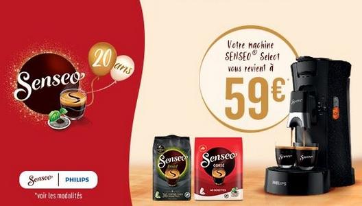 Promo Senseo café dosettes corsé chez Géant Casino