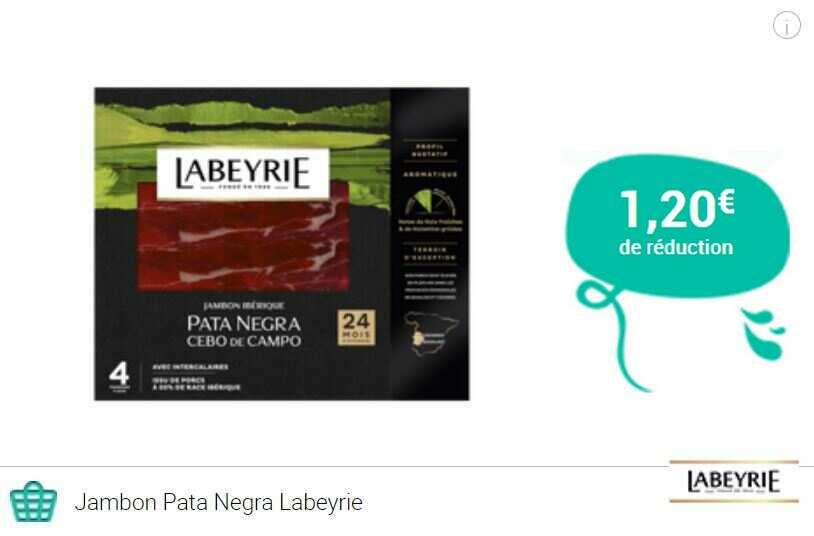 Jambon Pata Negra Cebo de Campo (24 mois) - Labeyrie