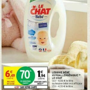 Lessive liquide bébé LE CHAT chez Intermarché (17