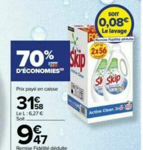 Lessive liquide Skip chez Carrefour (31/01 – 13/02)Lessive  liquide Skip chez Carrefour (31/01 - 13/02) - Catalogues Promos & Bons  Plans, ECONOMISEZ ! 