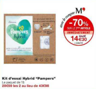 Anti Crise Fr Kit Couches Hybrid Harmonie Pampers Chez Monoprix