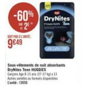 Shopmium  DRYNITES® 8-15 ans (27-57kg)