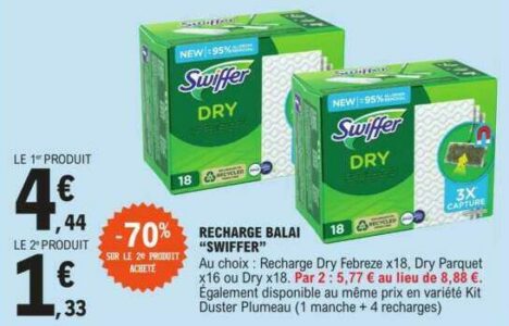 Lingettes Dry Swiffer, Swiffer & Febreze (x 18)