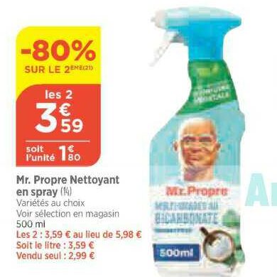 Anti Crise Fr Spray Nettoyant Mr Propre Chez Bi1 19 04 24 04 Spray