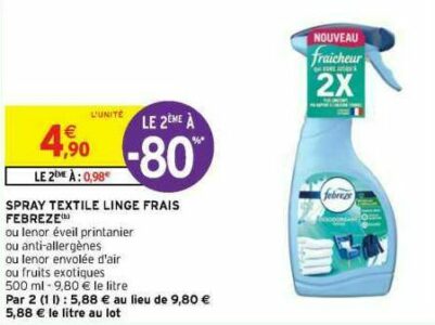febreze Spray désodorisant textile Lenor Fraîcheur d'avril - Achat/Vente  FEBREZE 6430831
