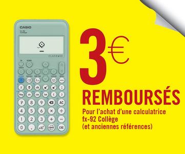 Calculatrice collège CASIO FX92+ Speciale college