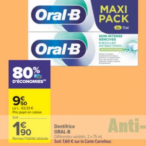 Anti-crise.fr | Dentifrice Oral-B Chez Carrefour Market (15/05 – 28/05 ...