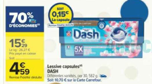 Lessive Dash Pods chez Carrefour (06/06 – 19/06
