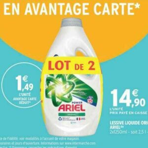 Lessive liquide ARIEL chez Intermarché (06/06 – 18