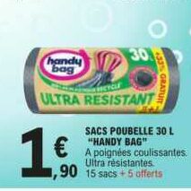 Anti crise.fr Sacs poubelle handy bag chez Leclerc Nord 16 05