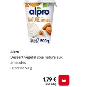 Nature aux Amandes - Végétal soja & amande - Alpro - 500 g