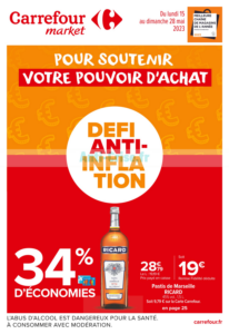 Lessive liquide ARIEL chez Carrefour Market (15/05