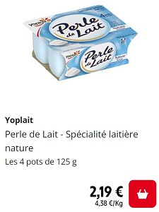 PERLE DE LAIT Perle de lait vanille 4x125g - Les 4 pots de 125g