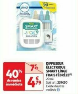 Promo Désodorisant électrique 3volution Smart Diffuseur Linge