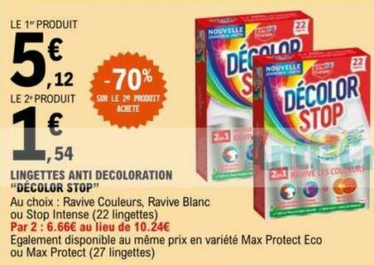 Promo Decolor stop lingette anti-décoloration max protect(1) chez
