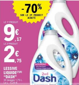 Promo Dash lessive liquide 2 en 1 chez Carrefour Market