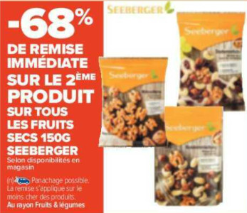 Promo SUR TOUS LES FRUITS SECS SEEBERGER chez Carrefour
