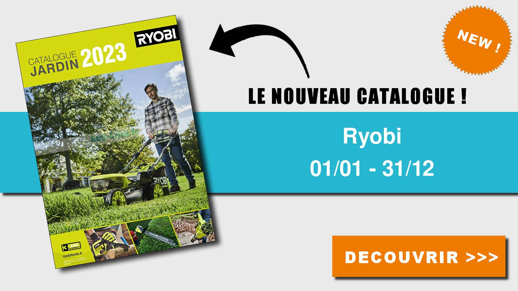 Anticrise.fr Catalogue Ryobi du 01 janvier au 31 décembre 2023RYOBI
