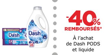 Dash 2en1 lessive liquide coup de foudre 46 lavages