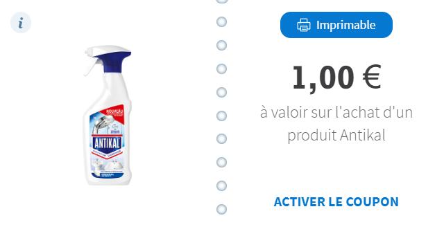 Promo Antikal spray nettoyant anti calcaire* chez Carrefour Market