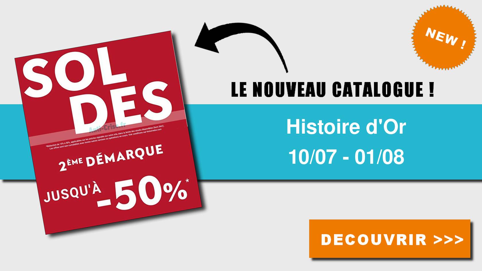 Anticrise.fr Catalogue Histoire d’Or du 10 juillet au 01 août